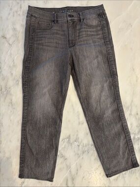 White House Black Market Women's Straight Leg Jeans - Grey Wash